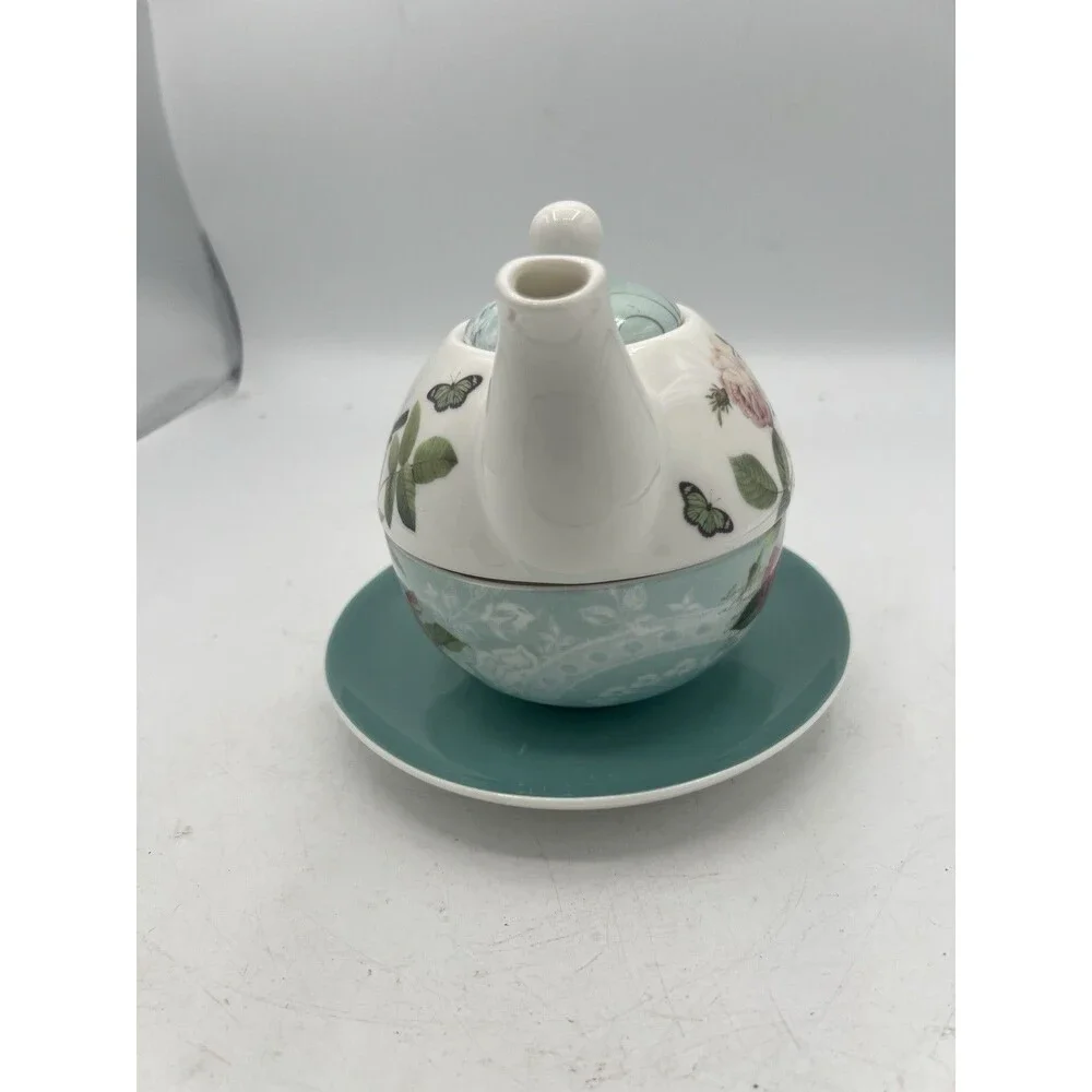 Grace Teaware Robin's Rose Garden Fine Porcelain Tea For One Set